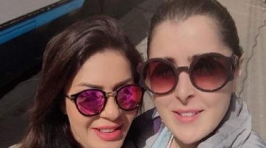 عائشة بن أحمد ونجلاء بدر من داخل كواليس تصوير مسلسل “أبو جبل”