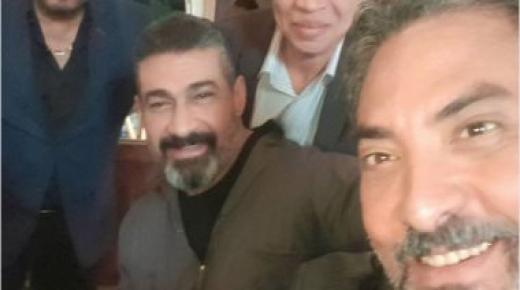 سيلفي فتحي عبد الوهاب وياسر جلال من تصوير مسلسل “لمس أكتاف”