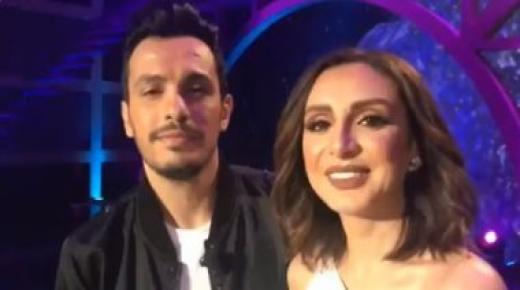 رسالة خاصة من أنغام وزوجها أحمد إبراهيم في أول ظهور تليفزيوني لهما مع نيشان