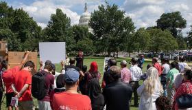 وقفة احتجاجية لمسلمي الروهينجا أمام الكونجرس الأمريكي للتنديد بمجازر جيش ميانمار